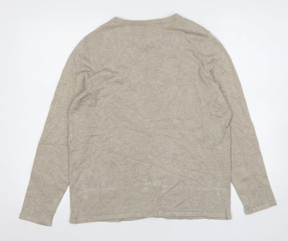 Womens UK Size M Preworn Beige Cardigan Jumper