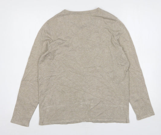 Womens UK Size M Preworn Beige Cardigan Jumper