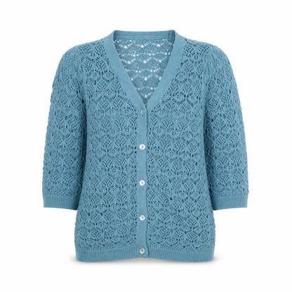 Gallery Womens Green V-Neck  Acrylic Cardigan Jumper Size XS