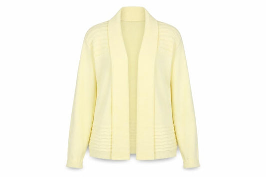 Womens UK Size S Envy Yellow Cardigan Jumper