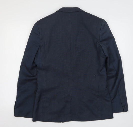 Red Herring Mens Blue  Viscose Jacket Suit Jacket Size 38