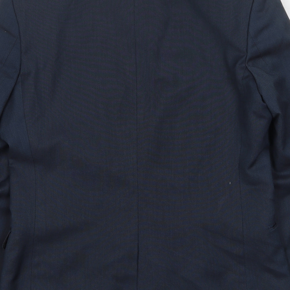 Red Herring Mens Blue  Viscose Jacket Suit Jacket Size 38