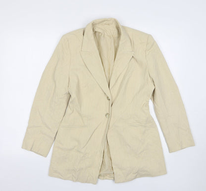 Principles Womens Beige  Polyester Jacket Suit Jacket Size 10