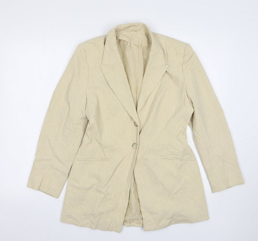 Principles Womens Beige  Polyester Jacket Suit Jacket Size 10