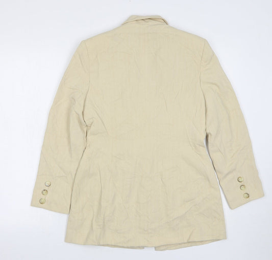 Principles Womens Beige  Polyester Jacket Suit Jacket Size 10