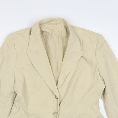 Principles Womens Beige  Polyester Jacket Suit Jacket Size 10