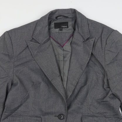 NEXT Womens Grey  Polyester Jacket Suit Jacket Size 16