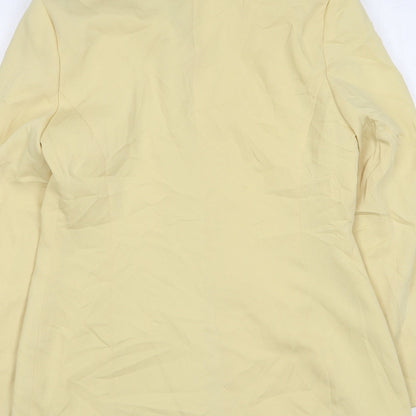 Louis Charles Womens Yellow  Polyester Jacket Suit Jacket Size 12