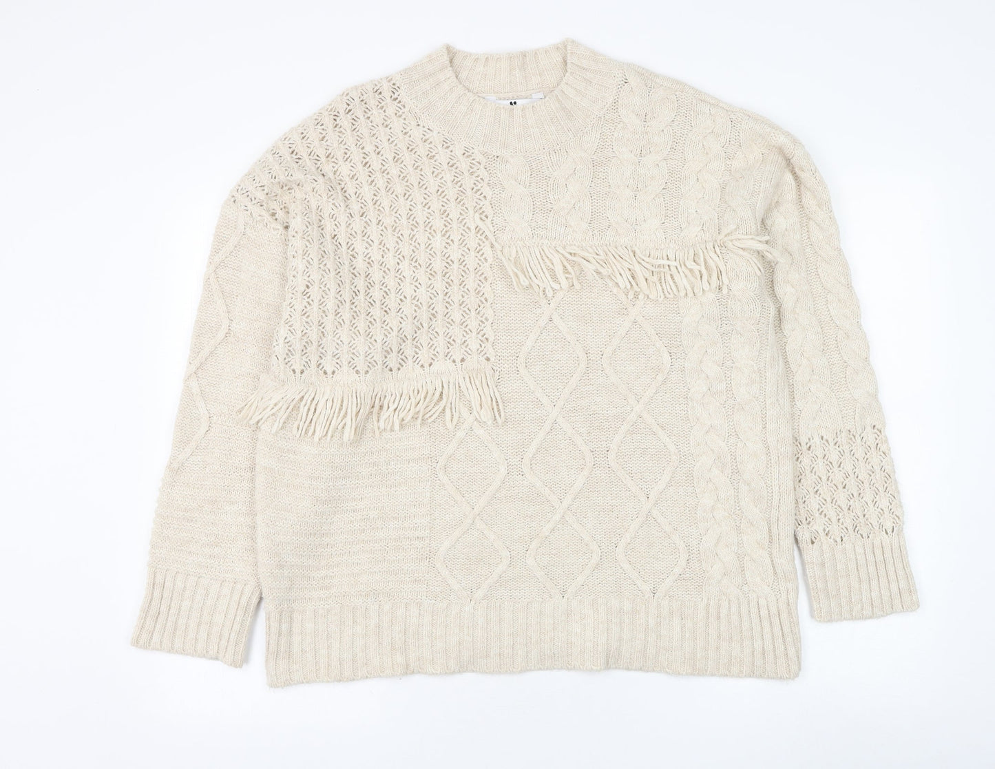 Womens UK Size L Very Beige Pullover Jumper