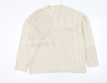 Womens UK Size L Very Beige Pullover Jumper