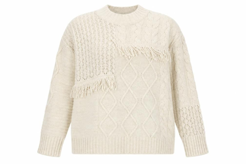 Womens UK Size L Very Beige Pullover Jumper