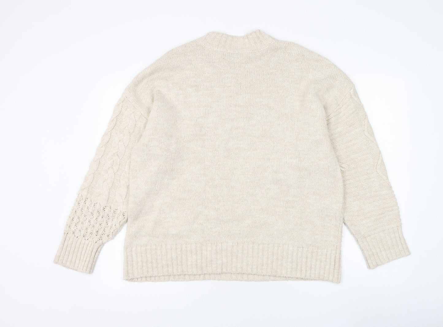 Womens UK Size L Very Beige Pullover Jumper