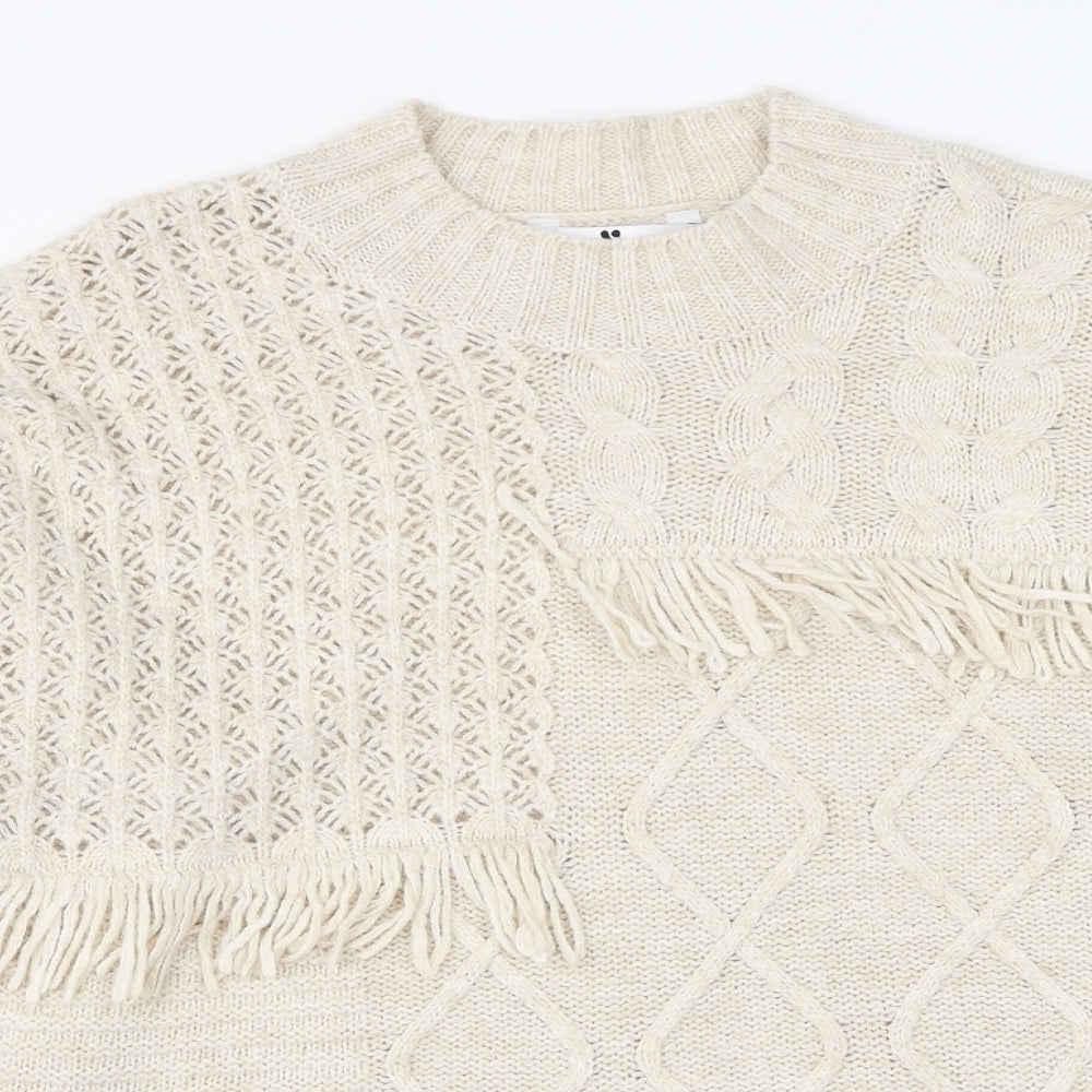 Womens UK Size L Very Beige Pullover Jumper
