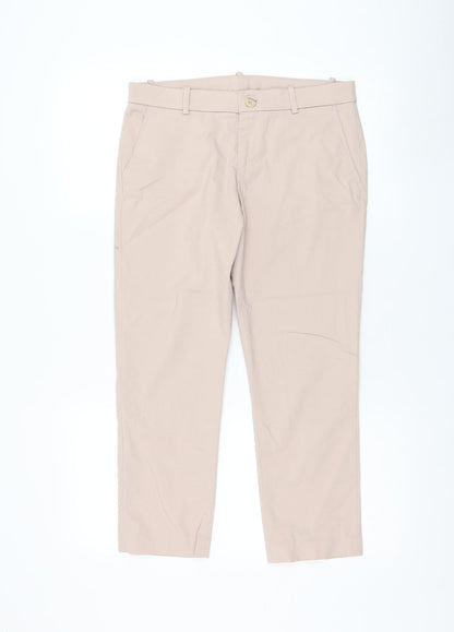 Womens UK Size 30 in Uniqlo Regular Fit Cropped Pink Trousers