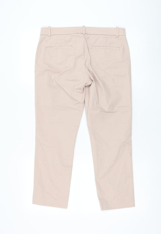 Womens UK Size 30 in Uniqlo Regular Fit Cropped Pink Trousers