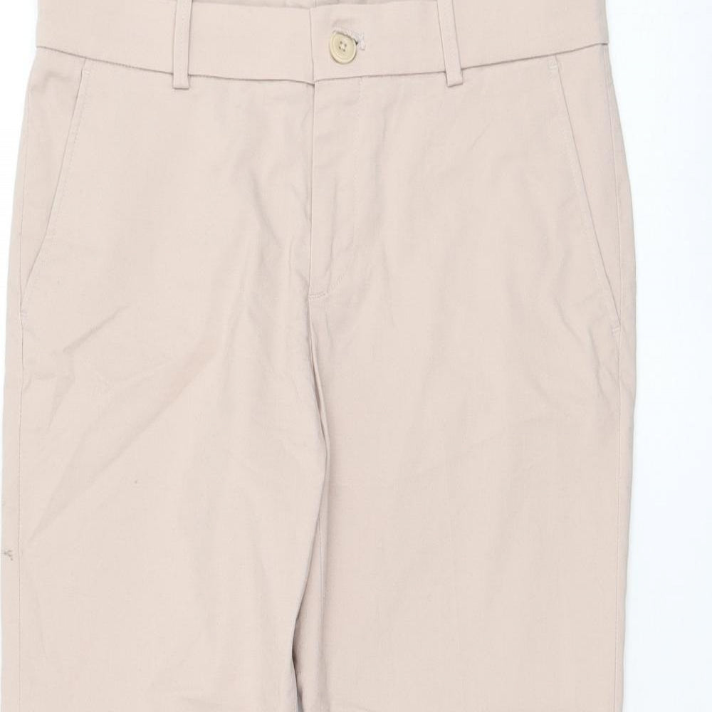 Womens UK Size 30 in Uniqlo Regular Fit Cropped Pink Trousers