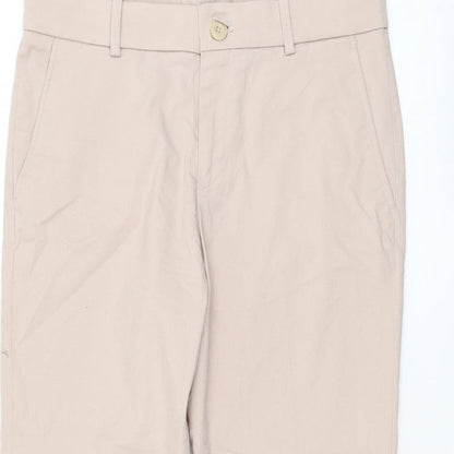 Womens UK Size 30 in Uniqlo Regular Fit Cropped Pink Trousers