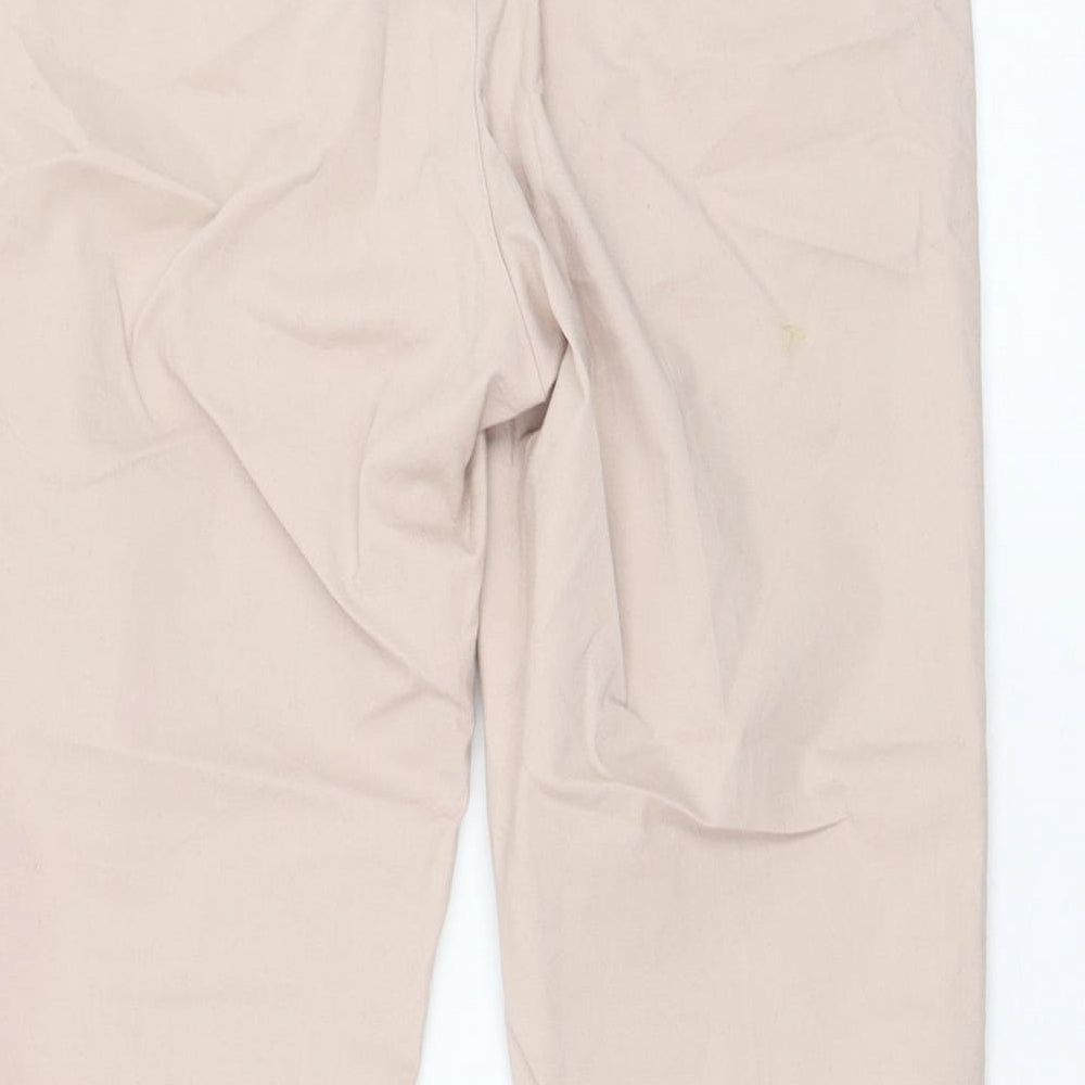 Womens UK Size 30 in Uniqlo Regular Fit Cropped Pink Trousers