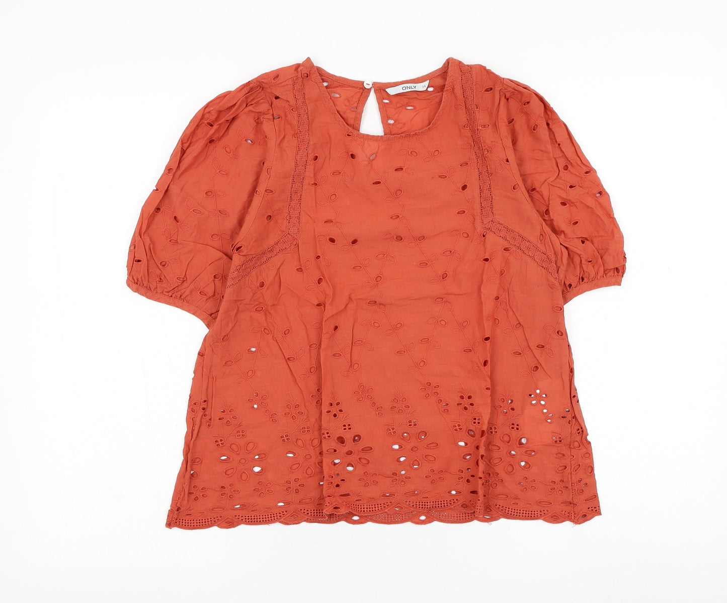 Womens UK Size 6 Only Red Basic Blouse