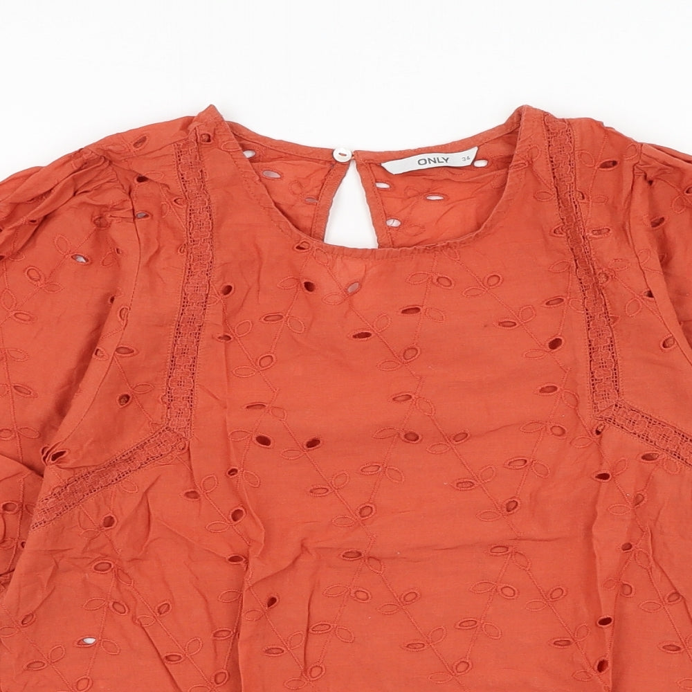Womens UK Size 6 Only Red Basic Blouse