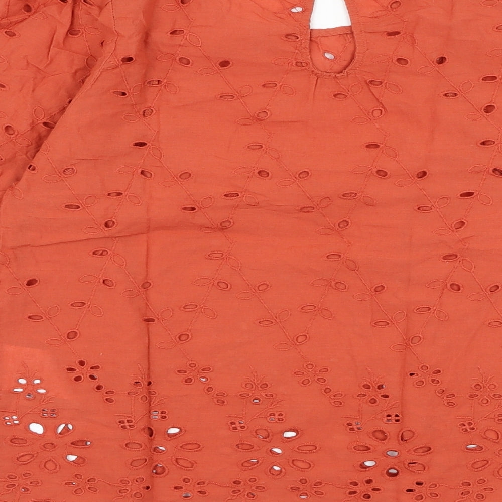 Womens UK Size 6 Only Red Basic Blouse