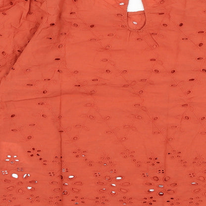 Womens UK Size 6 Only Red Basic Blouse