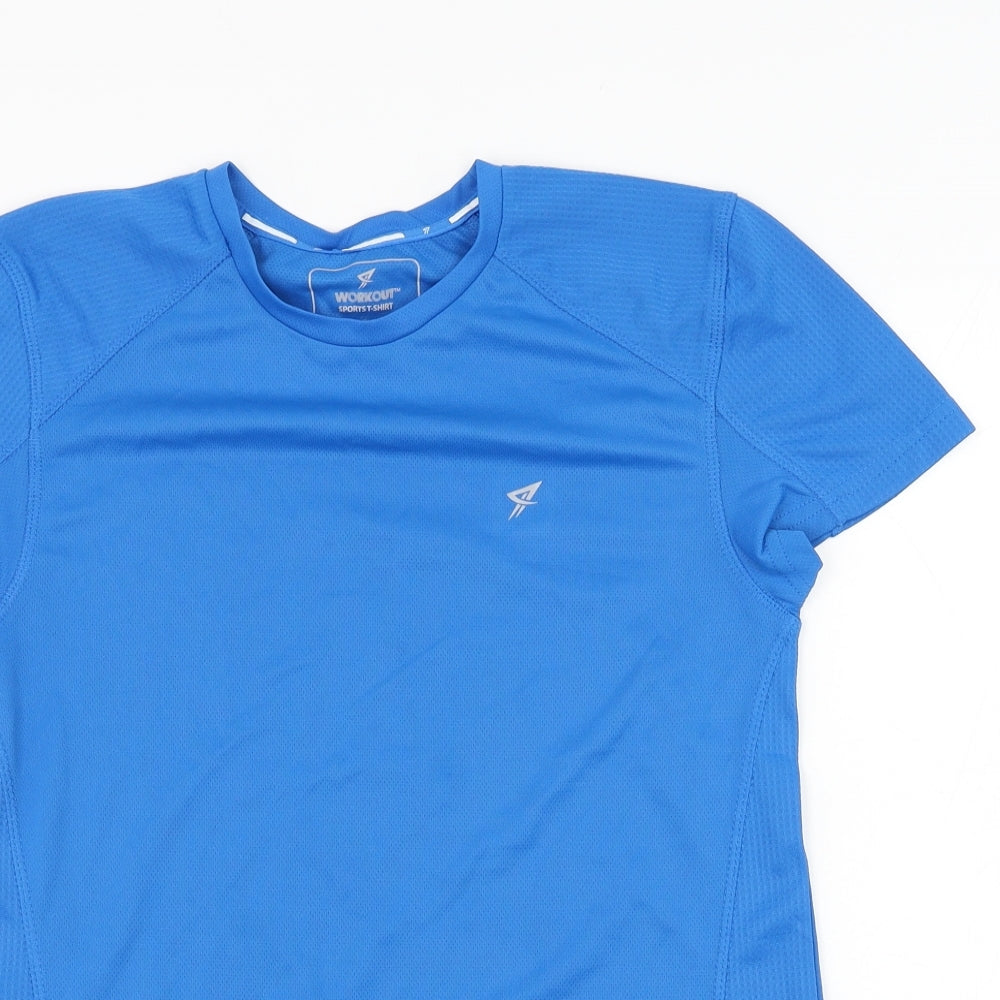 Primark Mens Blue  Polyester Basic T-Shirt Size S Round Neck Pullover
