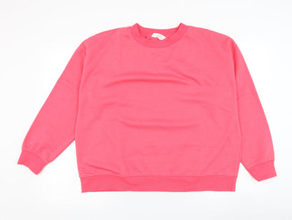 Primark Womens Pink  Polyester Pullover Sweatshirt Size 14  Pullover