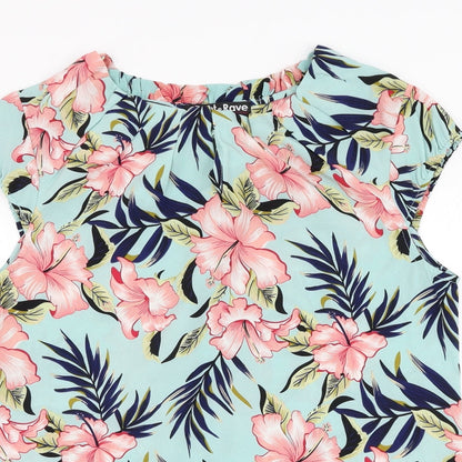 Womens UK Size 12 Rant & Rave Blue Basic Blouse