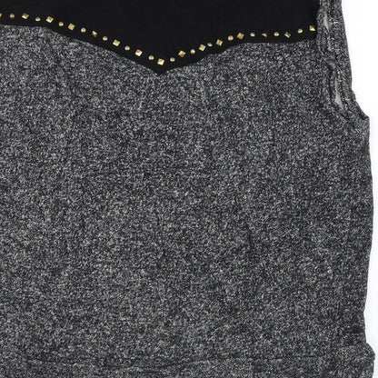 Womens UK Size S FOREVER 21 Grey Pullover Sweatshirt