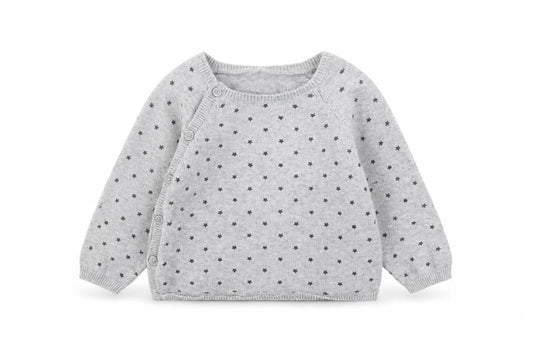 Matalan Girls Grey  Cotton Pullover Jumper Size 6-9 Months  Pullover - Star