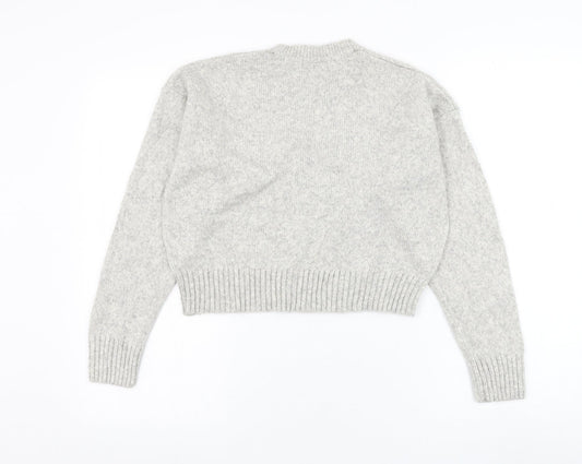 Womens UK Size S New Look Grey Pullover Jumper
