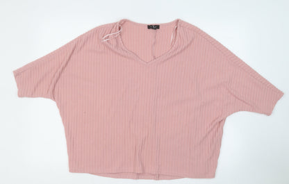 Womens UK Size M New Look Pink Pullover Jumper