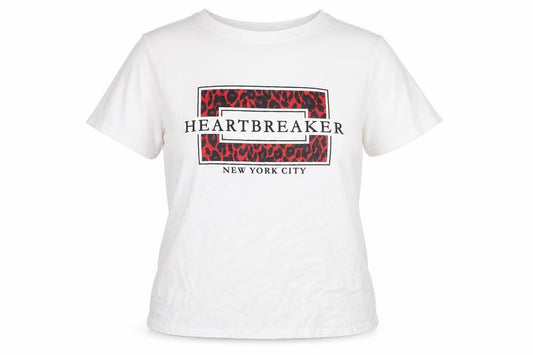 Womens UK Size 10 New Look White Basic T-Shirt