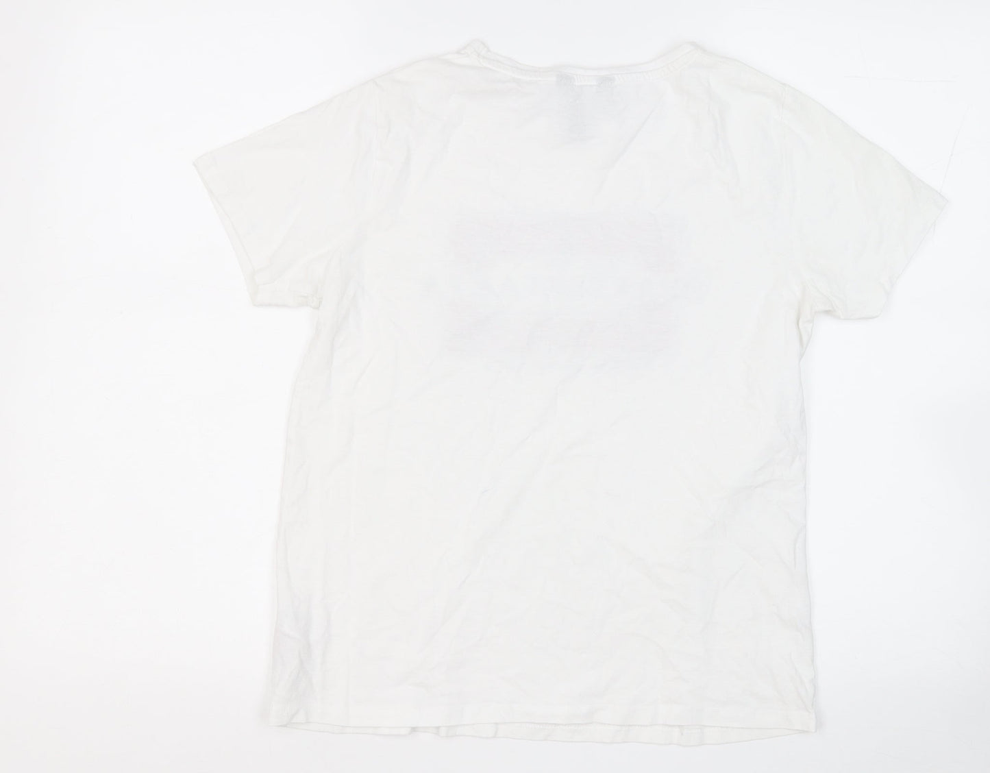 Womens UK Size 10 New Look White Basic T-Shirt