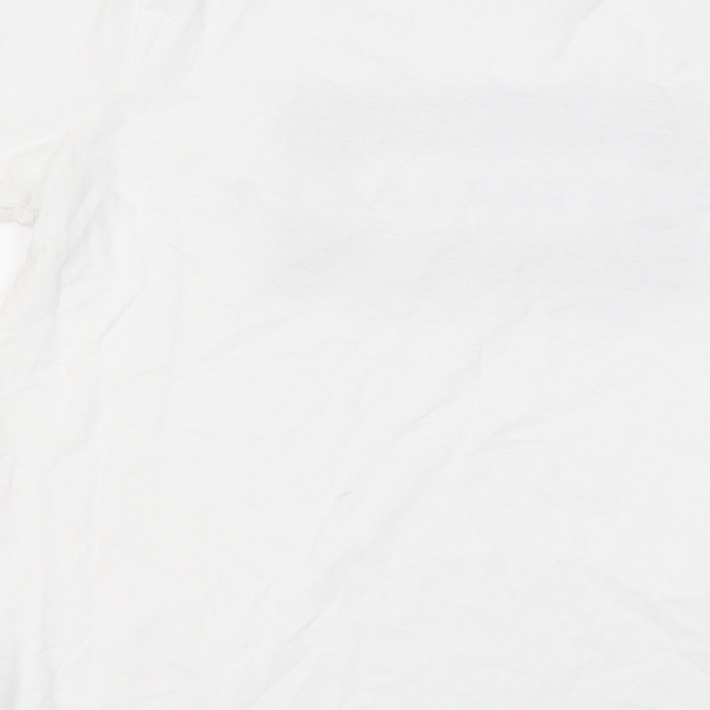 Womens UK Size 10 New Look White Basic T-Shirt