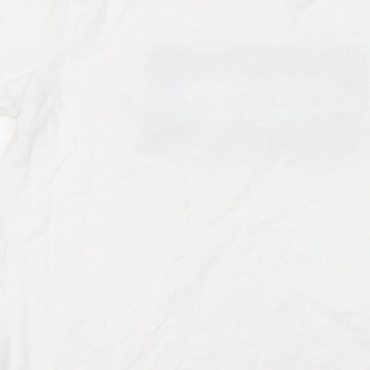 Womens UK Size 10 New Look White Basic T-Shirt