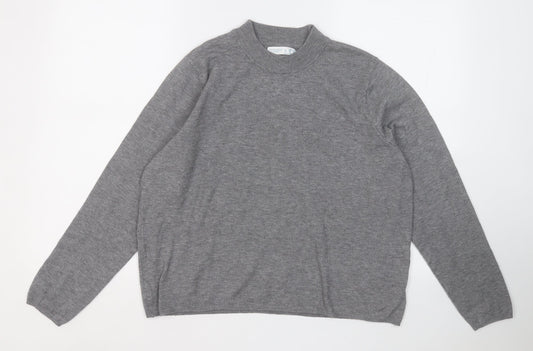 Primark Womens Grey Round Neck  Polyester Pullover Jumper Size 14