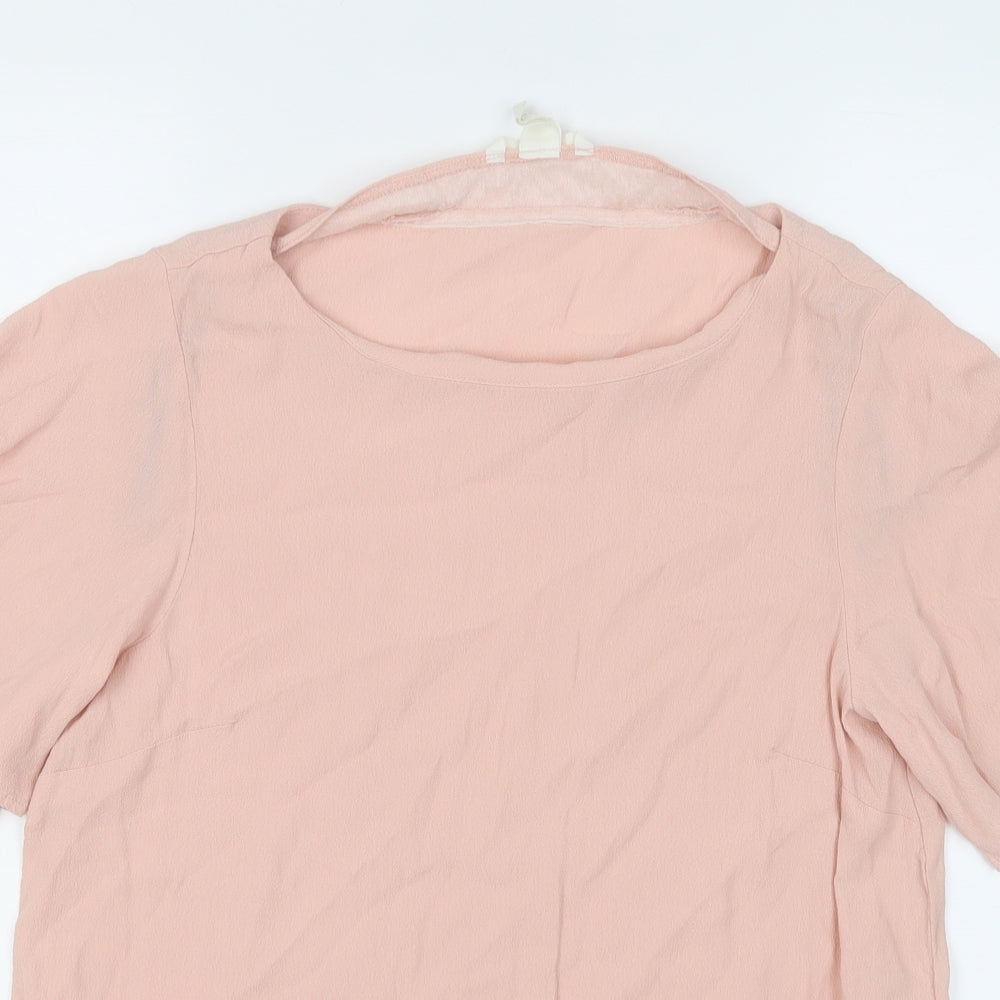 Womens UK Size 8 H&M Pink Basic Blouse