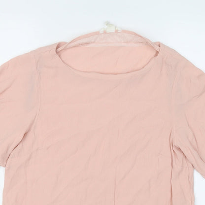 Womens UK Size 8 H&M Pink Basic Blouse