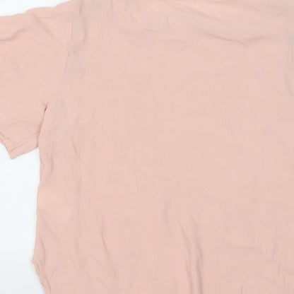 Womens UK Size 8 H&M Pink Basic Blouse