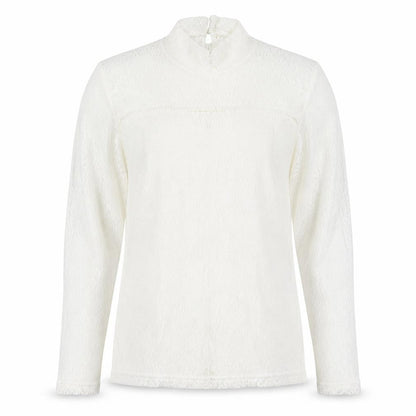 Kaffe Womens White Round Neck Floral Polyimide Pullover Jumper Size L