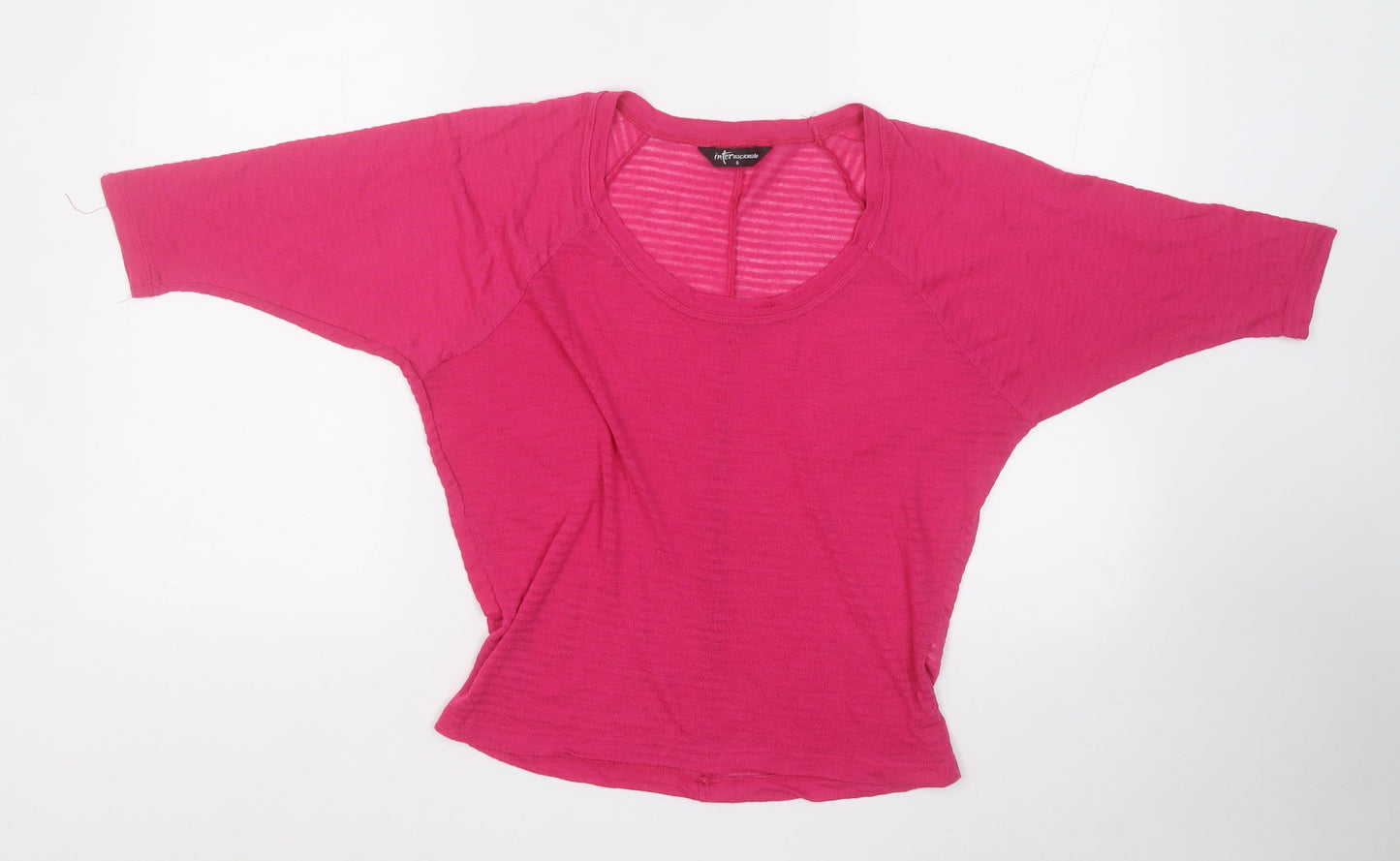 internacionate Womens Pink Round Neck  Polyester Pullover Jumper Size 8