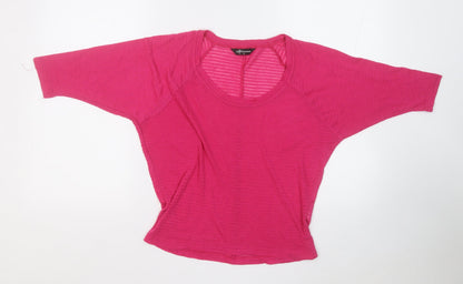 internacionate Womens Pink Round Neck  Polyester Pullover Jumper Size 8