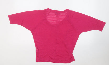 internacionate Womens Pink Round Neck  Polyester Pullover Jumper Size 8