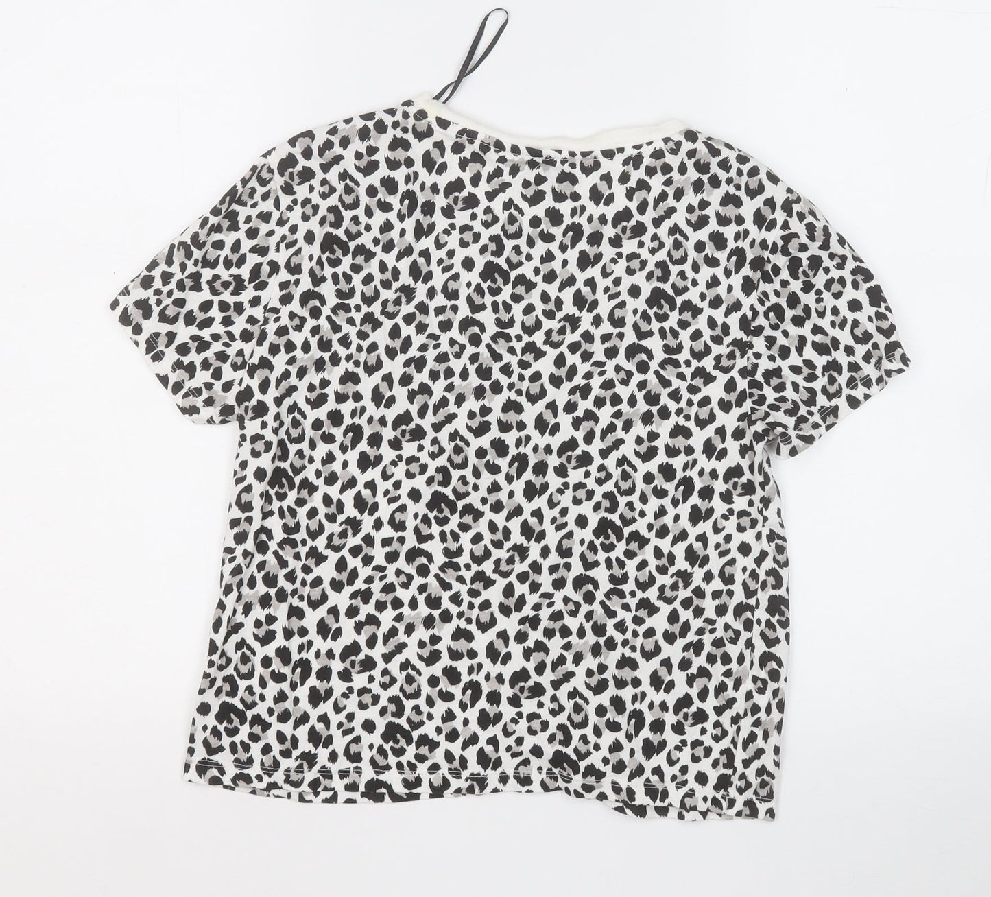 Womens UK Size M Divided by H&M Black Basic T-Shirt