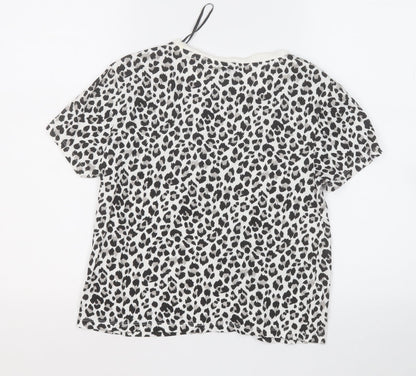 Womens UK Size M Divided by H&M Black Basic T-Shirt