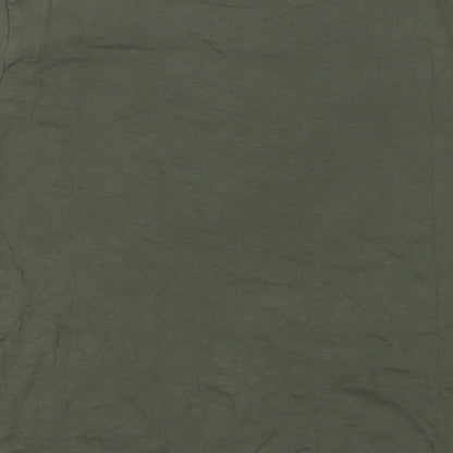 Canvas Womens Green  Cotton Basic T-Shirt Size M Round Neck