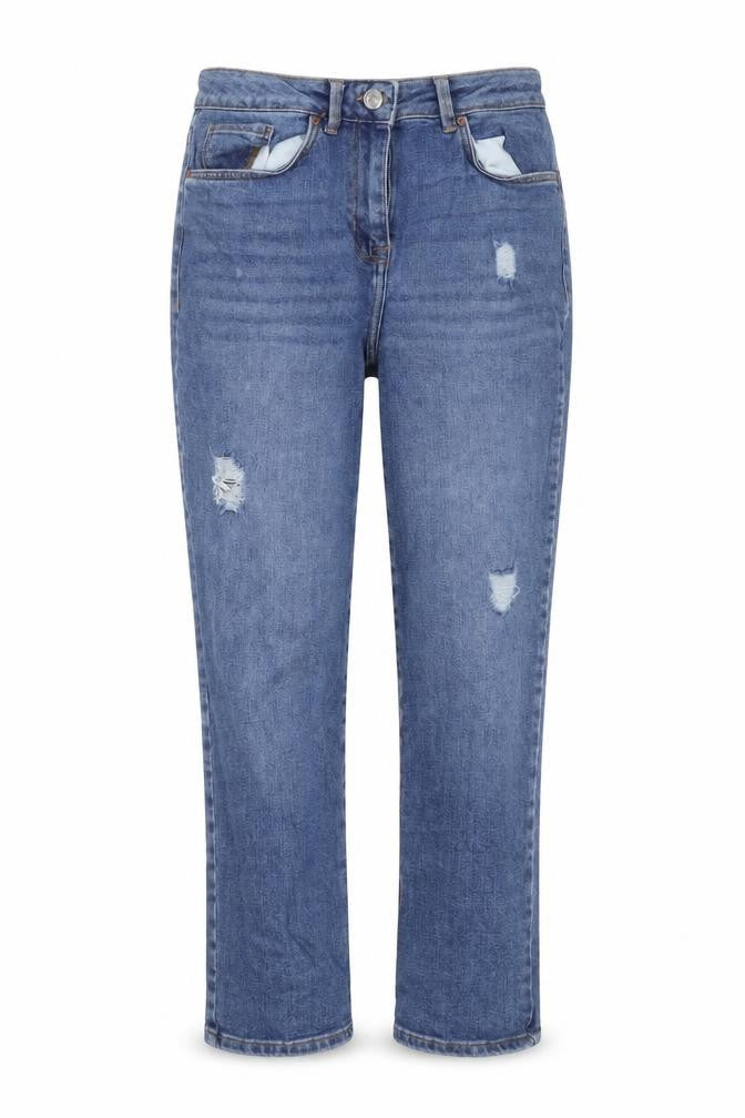 Womens UK Size 10 Papaya Regular Fit Straight Blue Jeans