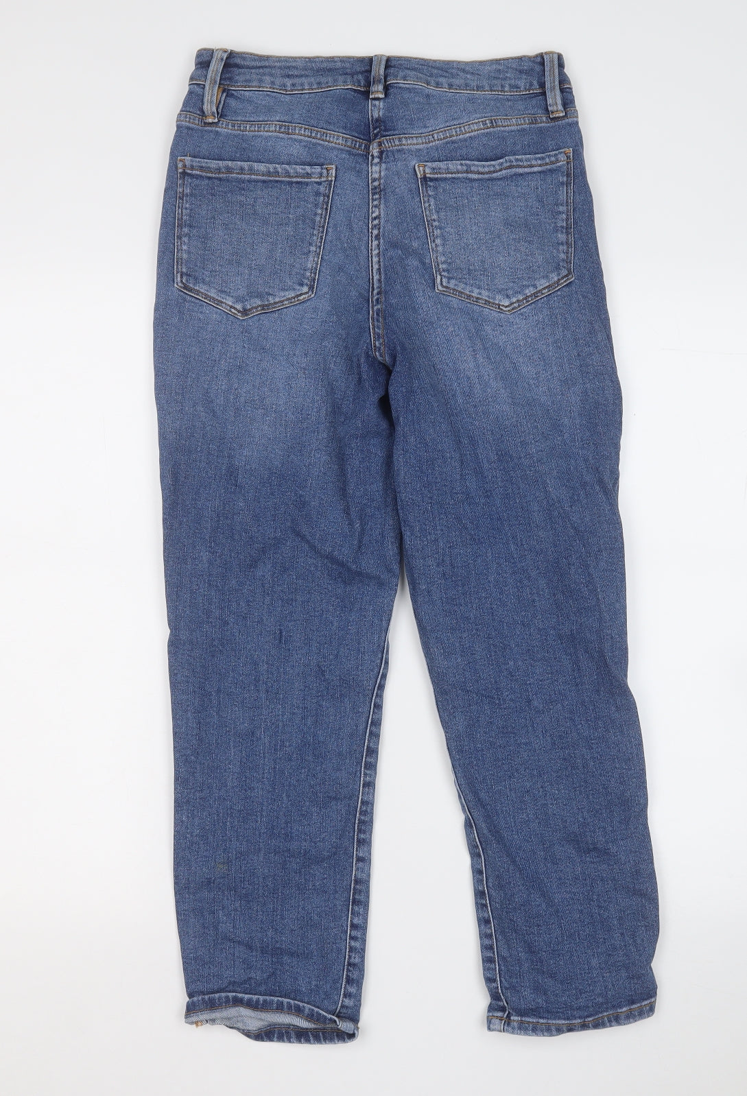 Womens UK Size 10 Papaya Regular Fit Straight Blue Jeans